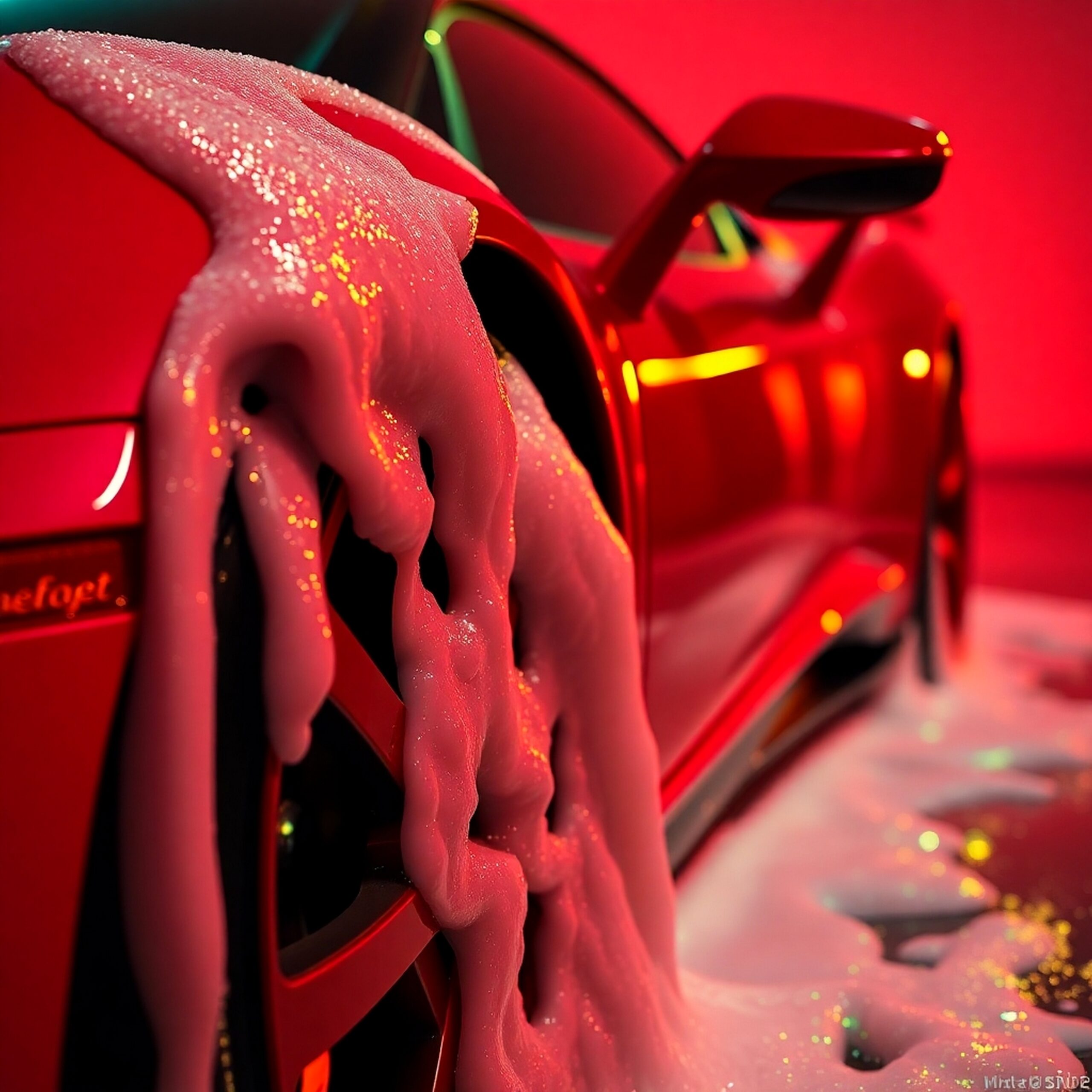 Vibrant Car Wash Suds in Action